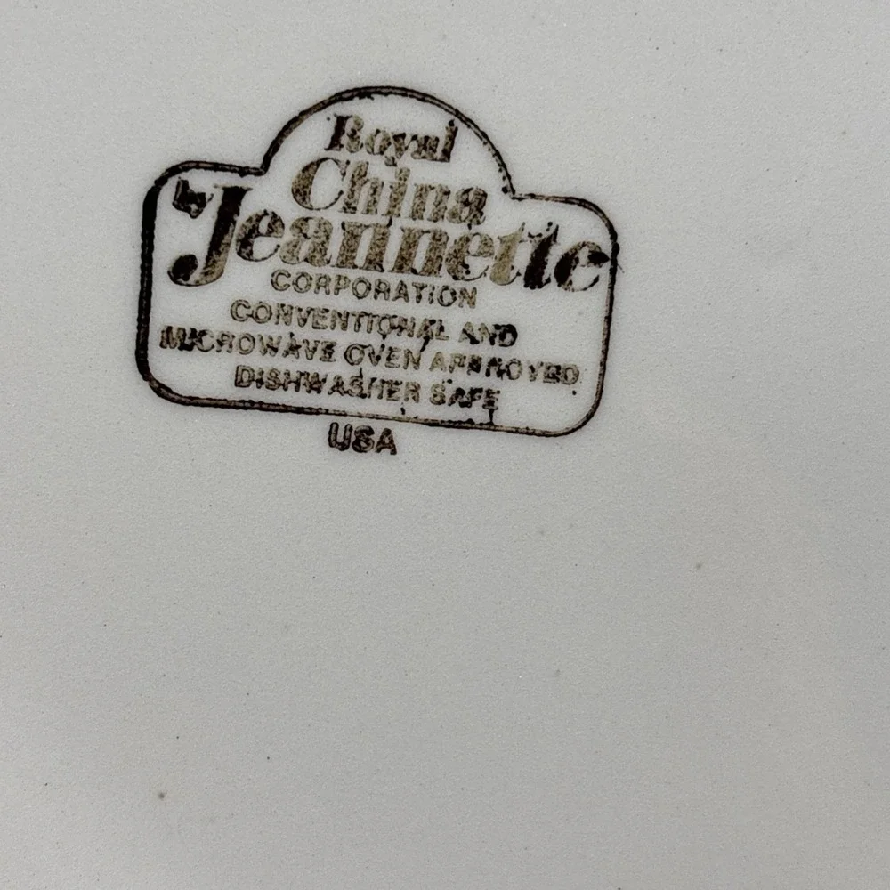 Vintage 1983 Royal China Country Harvest Pumpkin Pie Recipe Baking Dish - USA